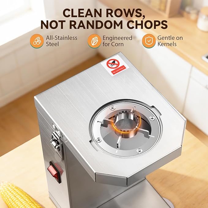 Newhai Electric Corn Sheller Commercial Corn Thresher Machine Stainless Steel Corn Peeler Corn Cob Stripper Tool for Home & Commercial Farm Use