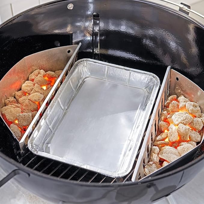 Matchwaves Drip Pans for Weber, Disposable Aluminum Foil Grease Trays for Weber Grills, Universal Replacement Liners for Weber Series, 8.6" x 6" - 50 Pcs
