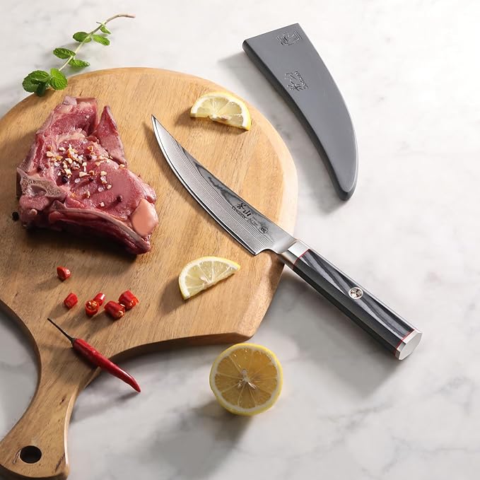 Cangshan YARI Series 6-inch Boning Knife with Sheath, X-7 Damascus Steel, 501257