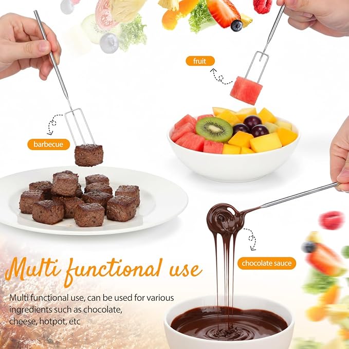 3Pcs Chocolate Dipping Tools, Stainless Steel Truffle Candy Dipping Tools Set, Baking Supplies Stainless Steel Fondue Fork, Cooking Supplie for Home Bakers Dishwasher Safe