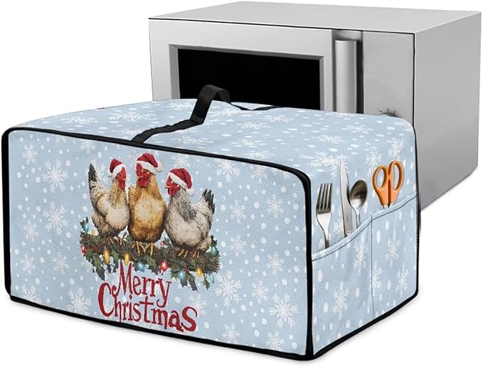 Doojoayie 6 Slice Toaster Cover Merry Christmas Toaster Cover Stain Resistant Dustproof Kitchen Appliance Protector Christmas Kitchen Decor Gift for People Who Loves to Cook