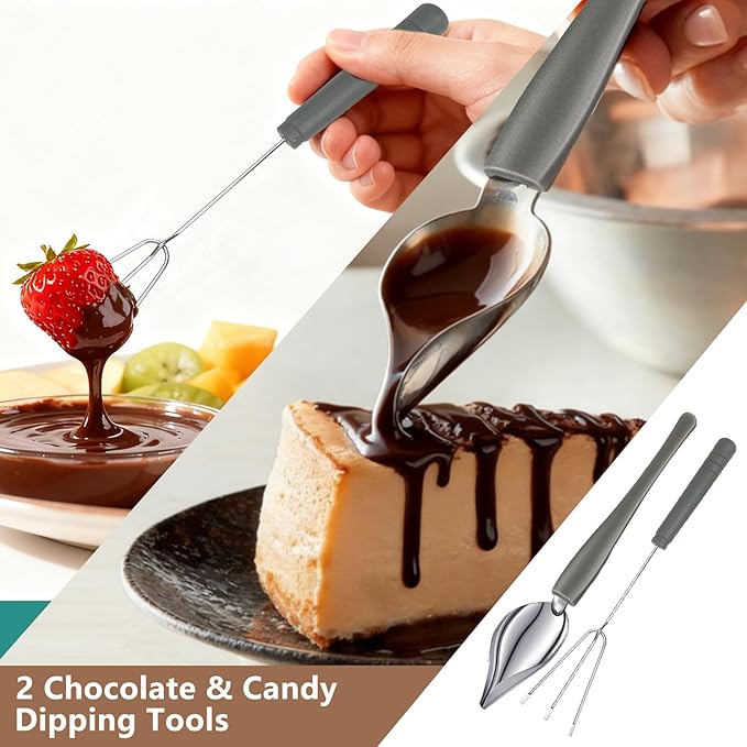 Stainless Steel Double Boiler Melting Pot with Heat Resistant Handle, Large Capacity Chocolate Melting Pot for Butter Candy Butter Cheese, Candle Making (1200/2200ML)