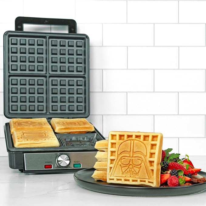 Uncanny Brands Star Wars Darth Vader Storm Trooper Deluxe Waffler - Star Wars Iconic Characters and Symbols on Your Waffles