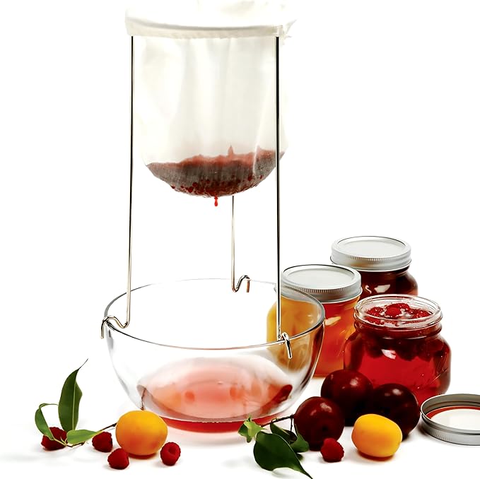Norpro, White & Silver Strainer Stand, 12in/30.5cm high and 6.5in/16.5cm