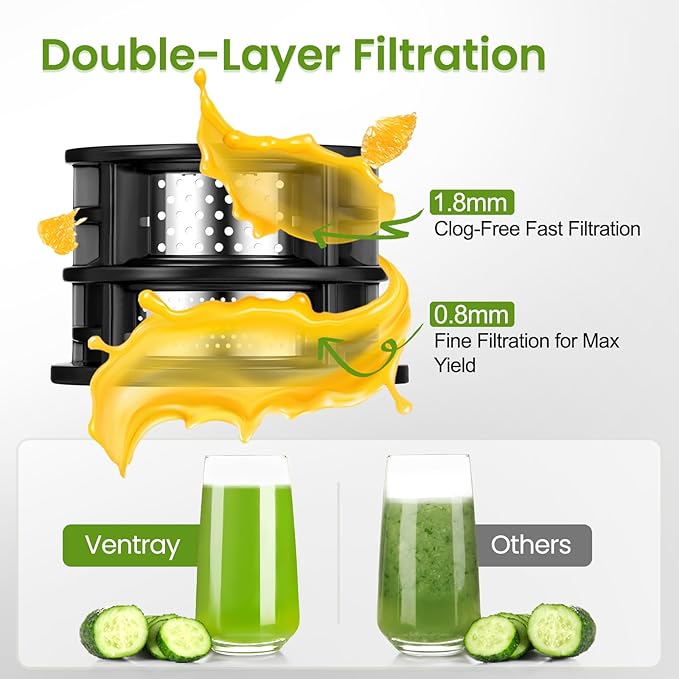 Juicer Machine with 4.7" Wide Feed Chute for Small Family, Professional Cold Press Juicer for Whole Vegetables & Fruits, Juice Extractor High Juice Yield, Easy to Clean