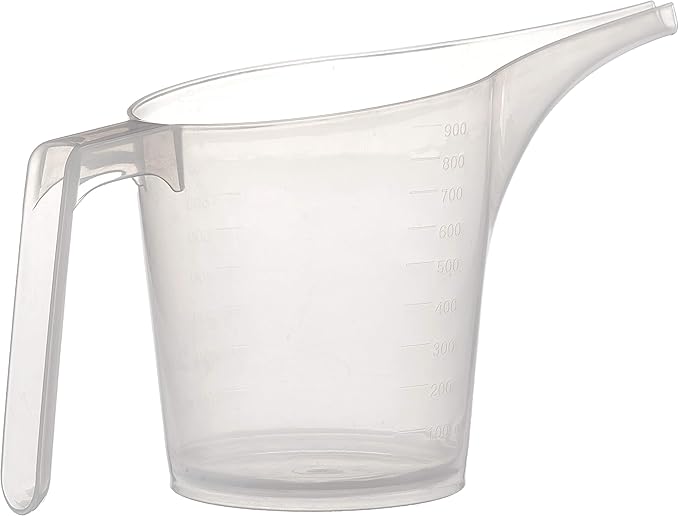 Fox Run Easy Pour Measuring Cup with Funnel Spout, 3.5, Clear Plastic