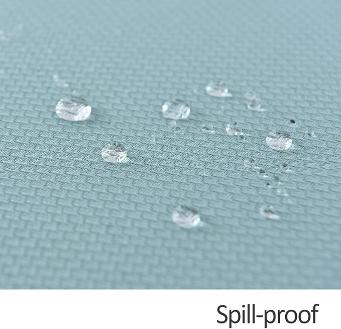 maxmill Textured Rectangular Tablecloth Water Resistance Antiwrinkle Spillproof Soft Jacquard Table Cloth for Dining Room, Buffet Banquet Parties and Holiday Dinners, 60 x 104 Inch, Dusty Blue