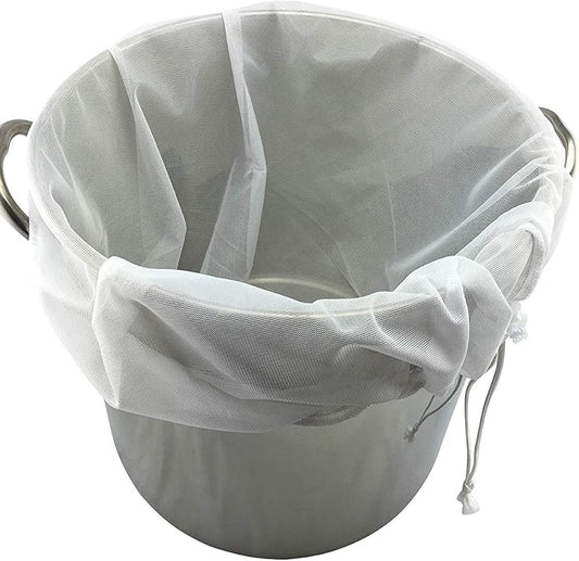 Filter Bag, Wrewing Food Grade 100 Mesh Straining Bag Large Strainer for Hops Grains Home Brewing Fermenting Accessory (40x45cm)