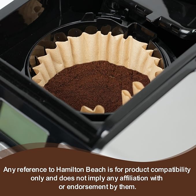 Disposable Coffee Paper Filters for Cuisinart 12cup Coffee Maker DCC-3000P1, 100 Pcs Filter Compatible with Hamilton Beach FlexBrew Trio 2-Way Coffee Maker