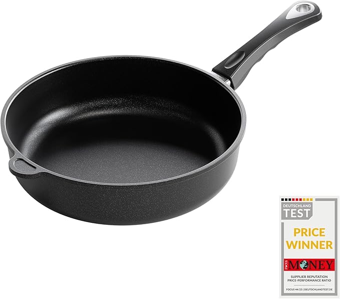 AMT Gastroguss The World´S [...] Casserole Frying pan Non-Induction, Diameter 28 cm, Height 7 cm, cast Aluminium (Aluminium), Lotan® Non-Stick Coating for Fat-Free-Frying, AMZN-728-US