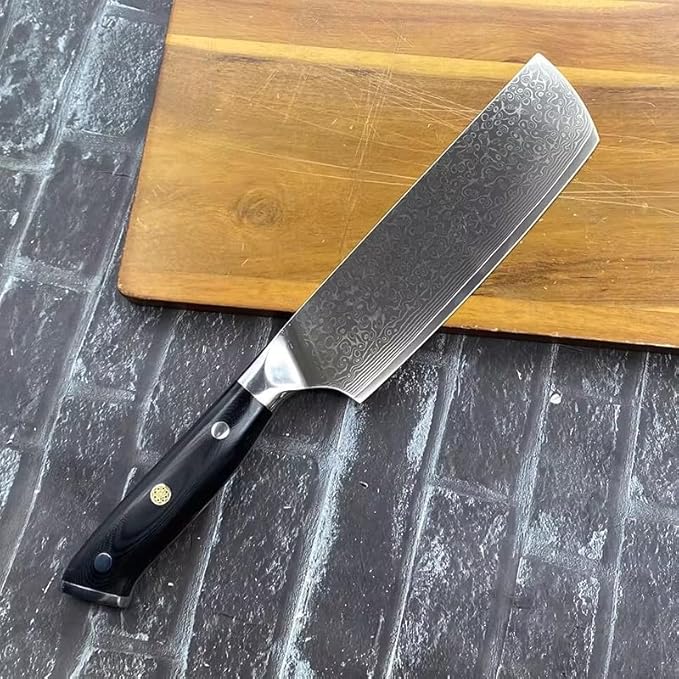 Premium Damascus Kitchen Knife Set - High Carbon Stainless Steel Cooking Knives for Home and Kitchen, Professional Chef Knife Kitchen Set with Ergonomic Handles, Perfect for Slicing, Chopping & Dicing