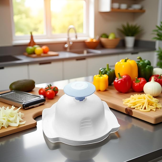 Blue Food Safety Holder for Mandolin Slicer or Grater,Finger Anti-Cut Protectors for Vegetable Grater, Peelers and Slicers,Food Slicer Cutter Finger Guard for Mandoline Slicer Graters Cutting