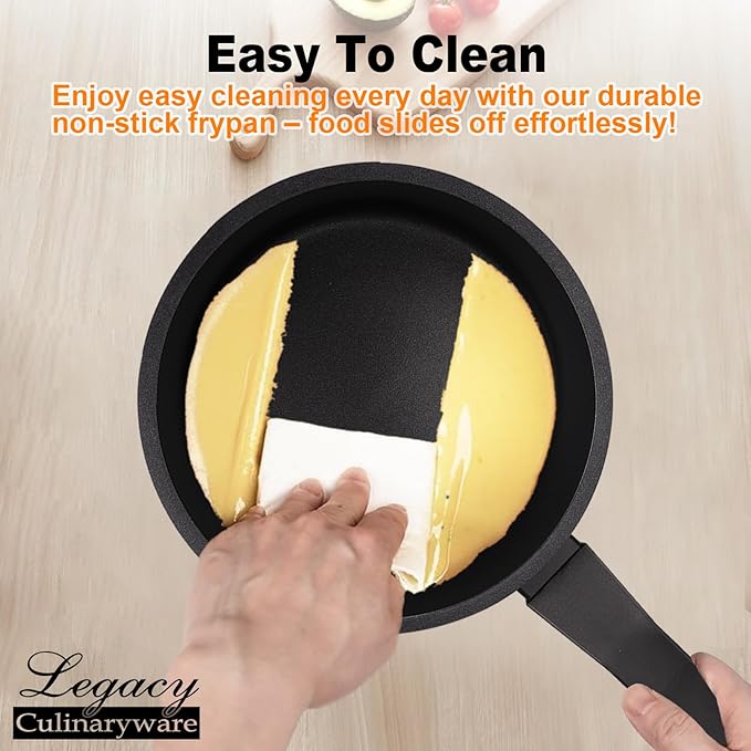 Legacy Culinaryware Nonstick Sauce Pan with Lid,1.5QT small pot, PFOA Free,Kitchen Pots Induction Pot,Blue
