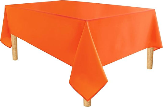 Hiasan Pumpkin Orange Rectangle Tablecloth - Waterproof and Spillproof Washable Fabric Table Cloth for Dining Room Kitchen Party and Outdoor, 60 x 84 Inch