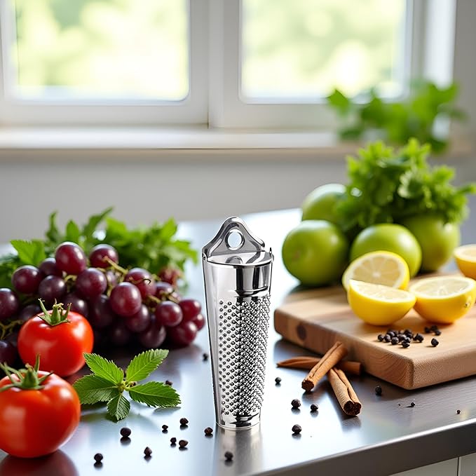 Silver Multifunctional Kitchen Stainless Steel Ginger Garlic Nutmeg Grater Nut Walnut Lemon Hand Planer Tool Lemon ZesterDurable and Professional Kitchen Tool Garlic Tools