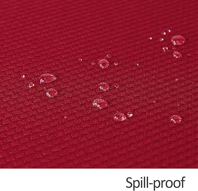 maxmill Textured Tablecloth Stain Resistant Waterproof and Wrinkle Resistant Washable Table Cloth, Fabric Table Cover for Dining Room and Outdoor Use, Rectangle 60 x 120 Inch, Red