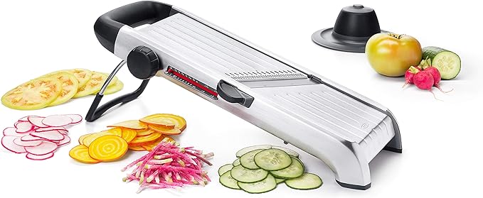 OXO Steel Chef's Mandoline Slicer 2.0 and OXO Good Grips Stainless Steel Scraper & Chopper