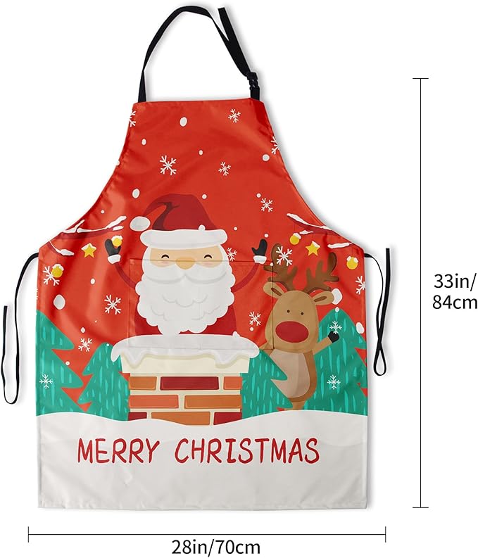 Apron with Pockets Aprons for Women Men Kitchen Chef Apron for Cooking Gardening Server Waitress Painting