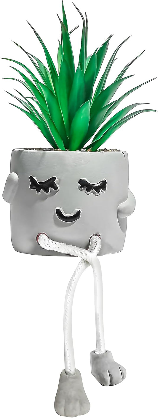 OLEEK small fake plants office decor - fake succulents plants artificial for desk decor - fake plant office decorations for work - office decor for women - office plants cubicle accessories room décor