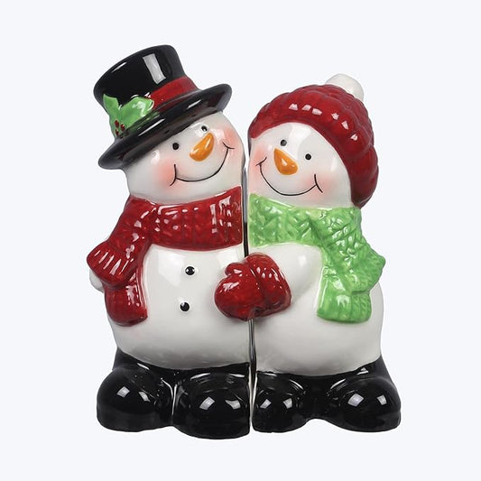 Ceramic Snowman Salt & Pepper Shaker, 2pcs/set