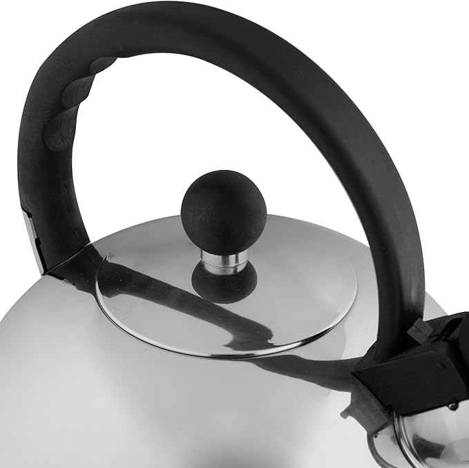 Axentia Stovetop Retro Kettle, Silver, 2.5 Litre