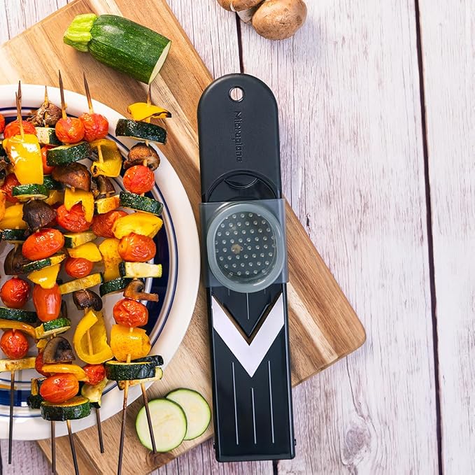 Microplane Mini Mandoline Slicer - Compact Slicer for Strawberries and Mushrooms