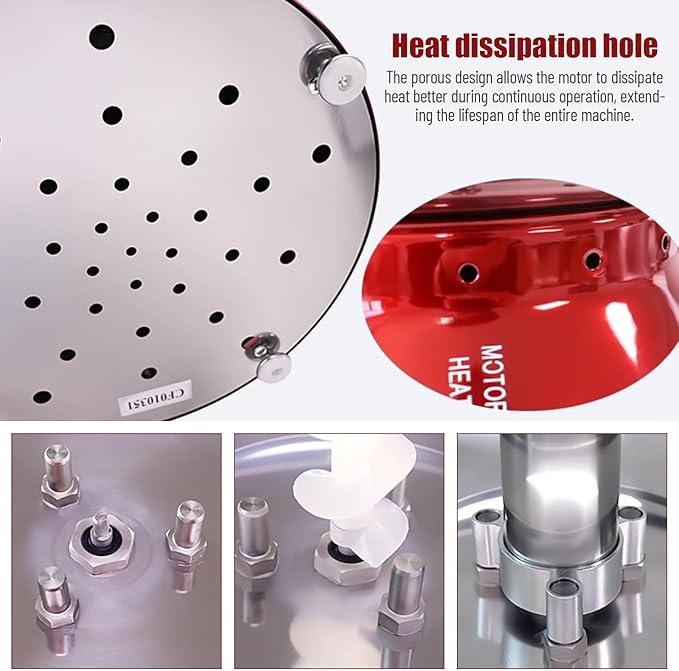 5 Tier Commercial Chocolate Fountain, 230W 7lb Large Capacity Stainless Steel Hot Chocolate Fondue Tower Fountain Machine for Buffet Dinner, Wedding Parties, 86-230℉ (Red)