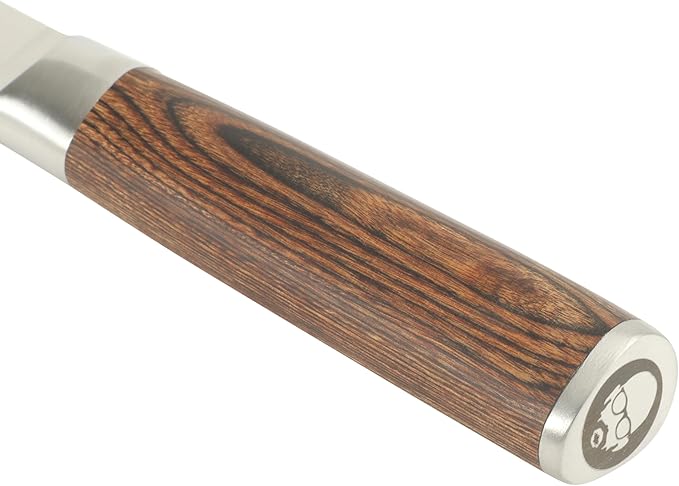 Babish 8-Inch Chef Knife – High-Carbon 1.4116 German Steel Kitchen Knife with Dark Pakka Wood Handle, Full-Tang Razor Sharp Chef’s Blade for Chopping, Slicing, Dicing & Everyday Prep