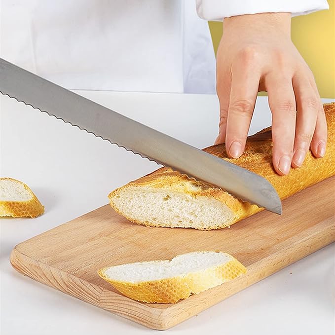 18.1-inch Bread Knife for Homemade Bread, Long Serrated Knife Stainless Steel Loaf Cutter for Cakes, Sandwiches