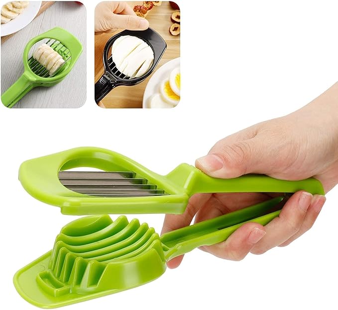 Egg Cutter, Hard Boiled Eggs Slicers Handheld Fruit Divider Vegetable Slicing Tool for Mushroom Strawberry Cherry Tomato Kiwi Kitchen Gadgets