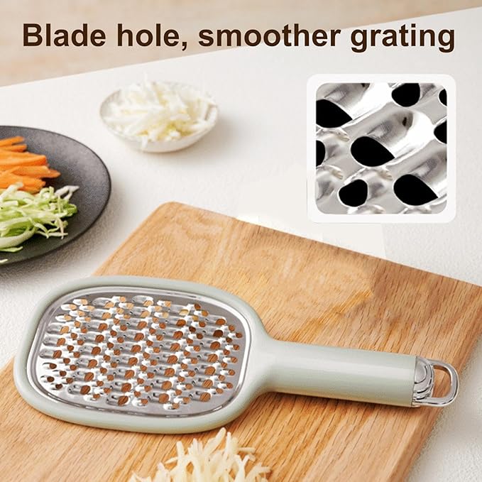 Lemon Zester Grater - Lemon Grater with Handle | Ergonomic Cheese and Carrot Grater | Safe Cheese & Carrot Grater | Manual Graters & Slicers Portable Efficient for Chocolate, Potato, Cucumber