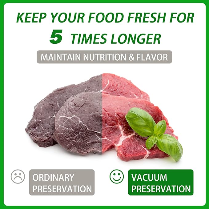 Vacuum Sealer Bags with Storage Box, 6"*8" 200 Pcs Heavy Duty Pre-Cut Design Commercial Grade Food Sealable Bag for Heat Seal Food Storage, Great for Storage, Meal Prep and Sous Vide