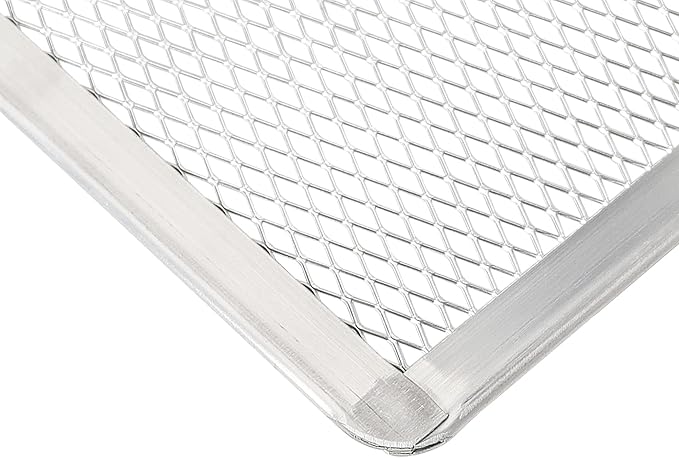SHANGPEIXUAN Pizza Screen 11 x 16 Inch 2 Pack Rectangular Aluminum Pizza Pan Restaurant-Grade Flatbread Screen Pizza Crisper Pan,Oven-Safe