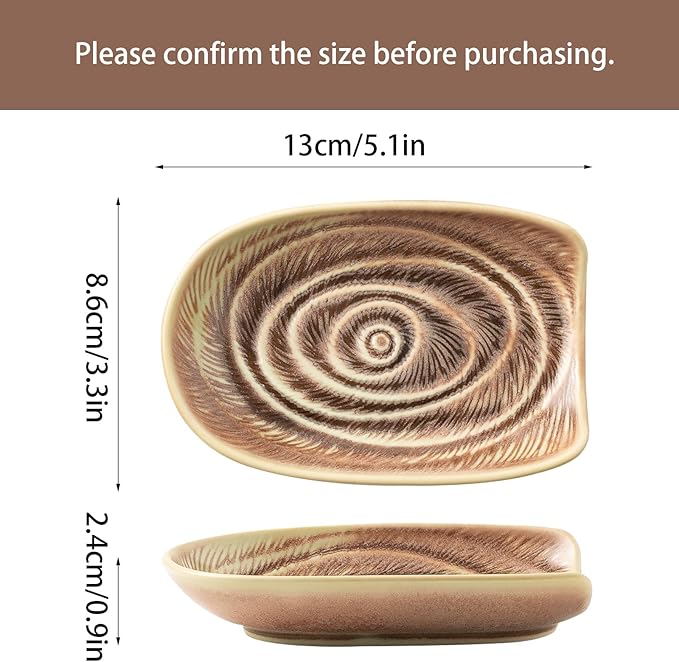 Ceremic Spoon Rest for Stove Top, Spoon Holder for Kitchen Counter, Coffee Spoon Rest, Cooking Utensil Rest for Ladles, Kitchen Decor, Housewarming Gifts, 1 pack (camel)