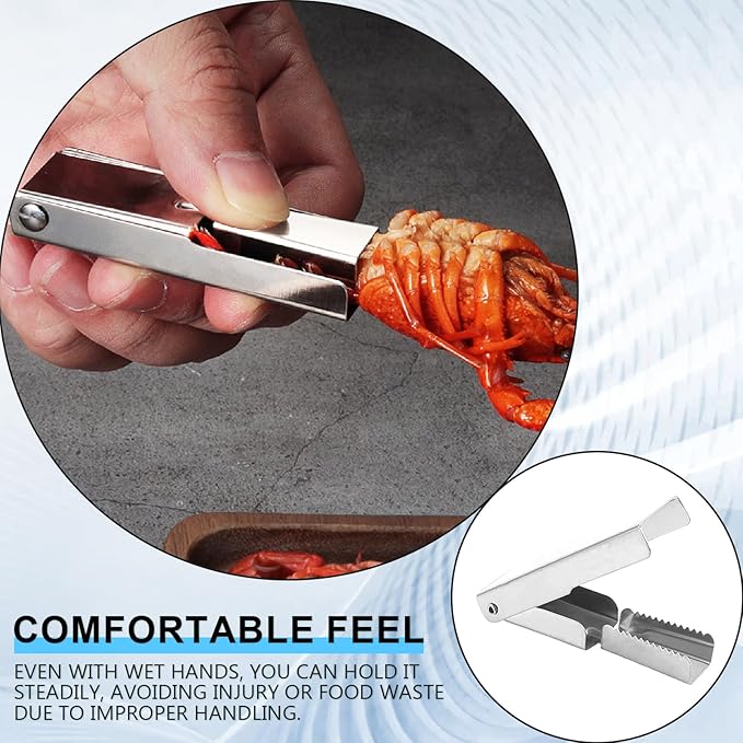4pcs Crawfish Peeler Tool Metal Crayfish Opener Gadget Stainless Steel Tail Peeler Effortless Convenient Seafood Toolfor Families and Restaurants