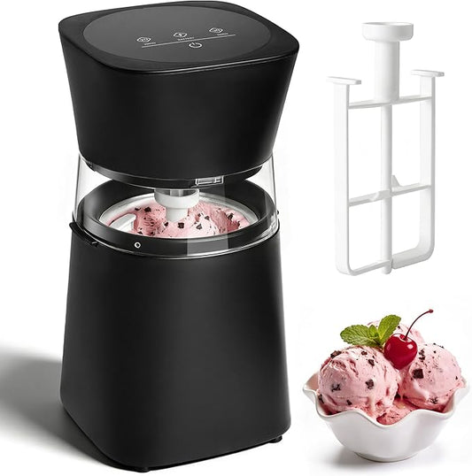 Ice Cream Maker Machine | Premium Electric Mini Maker Machine for Gelato, Sorbet & Frozen Yogurt | Low-Noise Operation, Easy to Clean