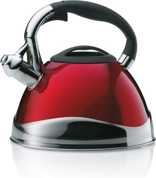 kela "Varus Kettle, Stainless Steel, Red, 3.0 Litre