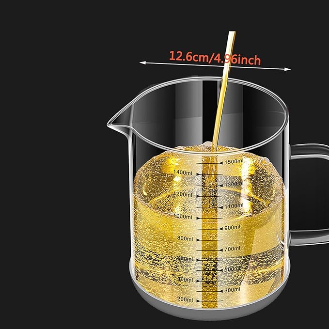 BinaryABC Yogurt Strainer,Nut Milk Strainer,Juice Food Strainer,Glass Teapot with Mesh Strainer,Stainless Steel Iced Tea Pitcher(1500ML)