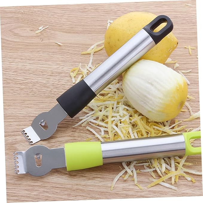 Stainless Steel Lemon Zester/peeler/grater Set Efficient Citrus Tool for Slicing Shaving and Peeling Easy to Clean Must-have for Every Chef (random)