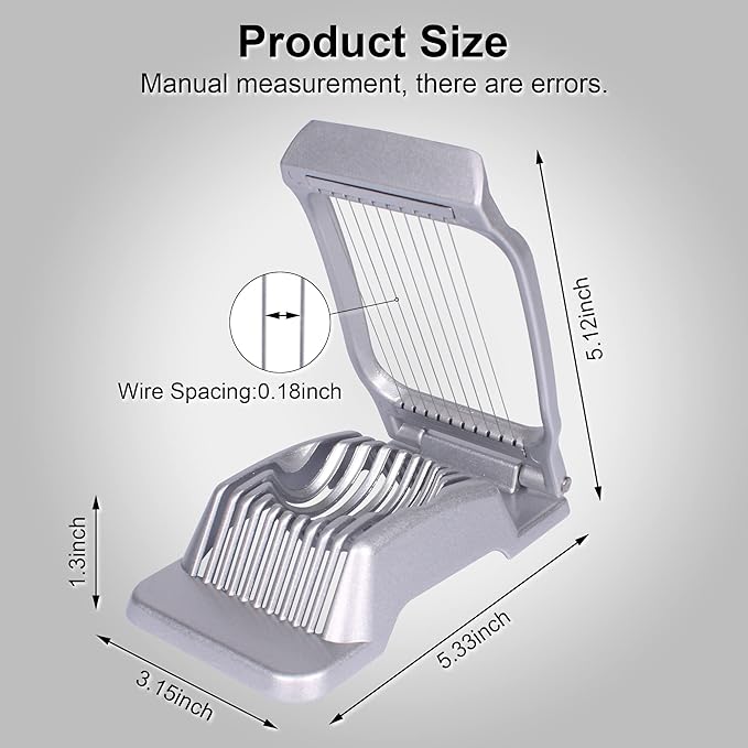 Egg Slicer for Hard Boiled Eggs,Egg Cutter Strawberry Slicer Tomato Slicers for Home Use (Red)