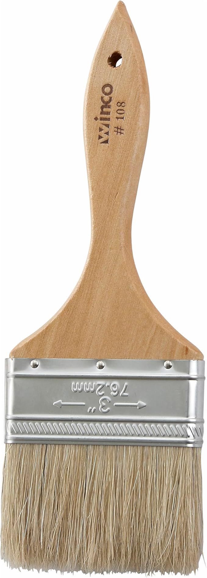 Winco Heavy-Duty Boar Bristle Pastry Brush, 3"