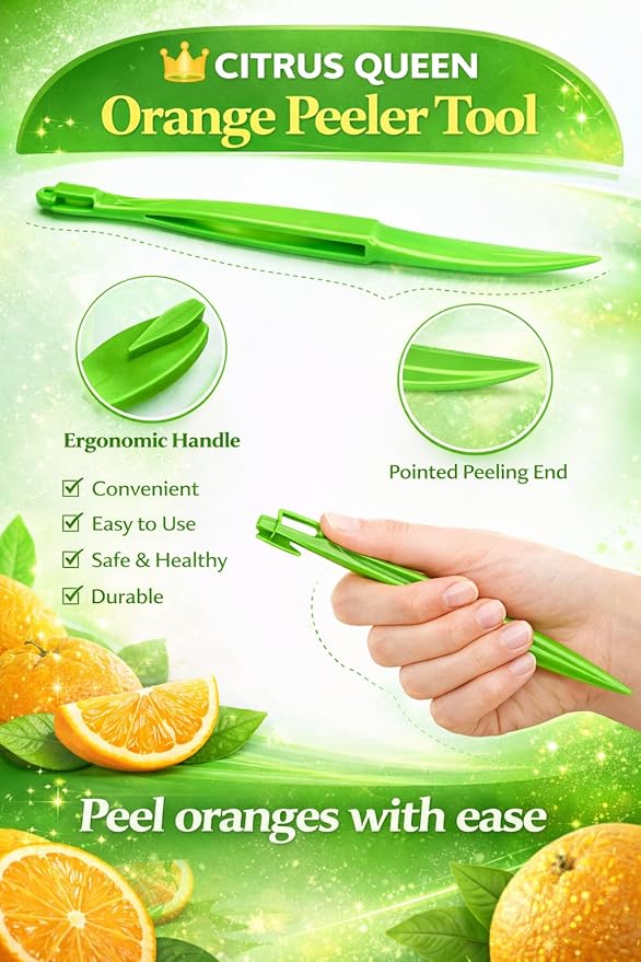 Citrus Queen Green Orange Citrus Peeler 2-Pack - Mixed Color Starter Set for Cocktails & Kitchen Use