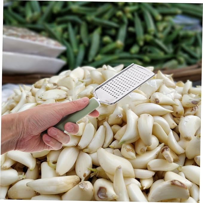 Cabilock Multifunctional Garlic Peeler Fine Grater Vampire Garlic Crusher for Kitchen Cheese Zester Ergonomic Handle Easy Cleaning