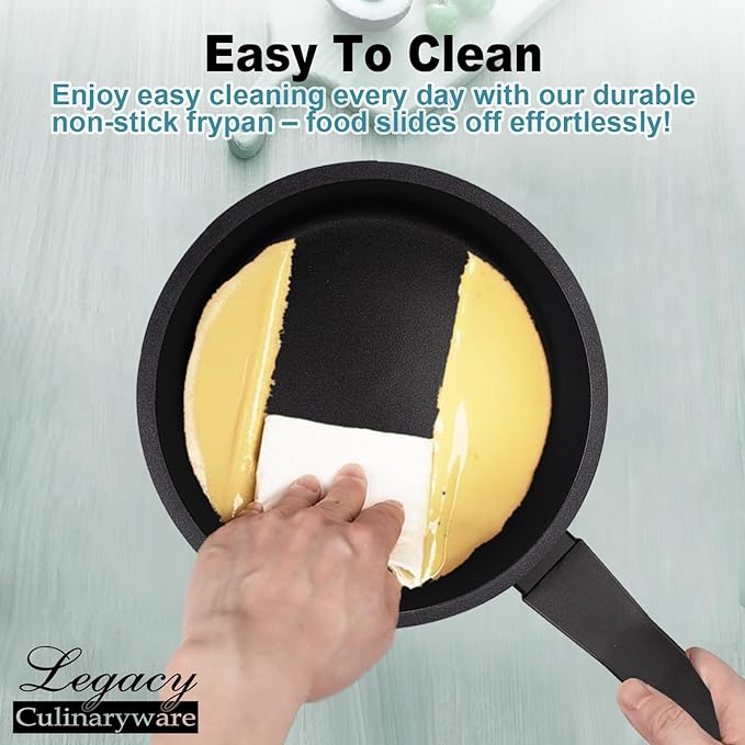 Legacy Culinaryware Nonstick Sauce Pan with Lid,1.5Qt & 2Qt Set, PFOA Free,Kitchen Pots Induction Pot,Cream