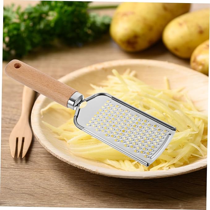 SECFOU Stainless Steel Vegetable Zester Grater with Handle Kitchen Gadget for Fruits Cheese Lemon and More Easy to Clean Non-slip Design for Home and Restaurant Use