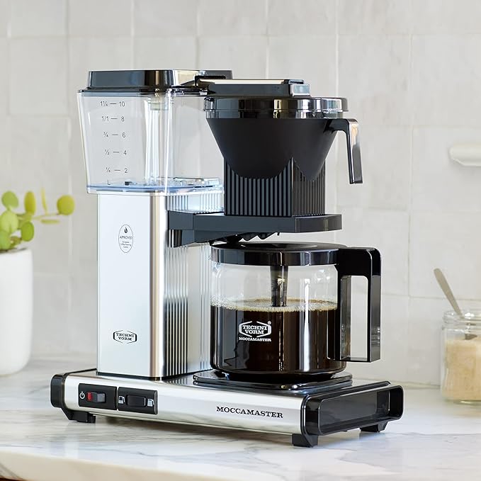 Technivorm Moccamaster 53937 KBGV 10-Cup Coffee Maker Black, 40 Ounce, 1.25l