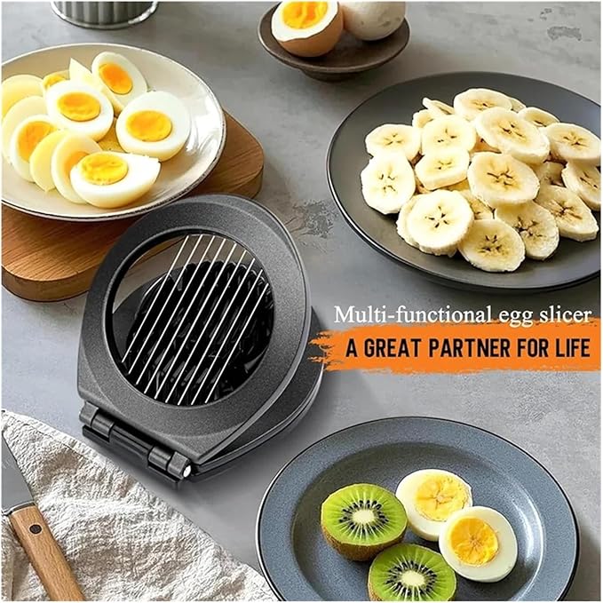 2-in-1 Boiled Egg Slicer,also Use For Creating Evenly Sliced Soft Fruits, Cheeses, And Vegetables Like Strawberries And Mushrooms