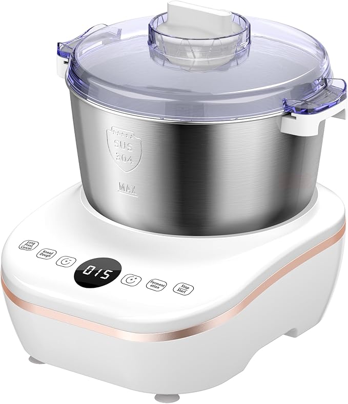 AIZIYO DoughChief, 5.3QT Dough Mixer, Dough Maker with Ferment Function, 304 Stainless Steel Bowl, Removeable lid, Touch Panel Control, Electric Dough Proofing Box for Pizza & Bread