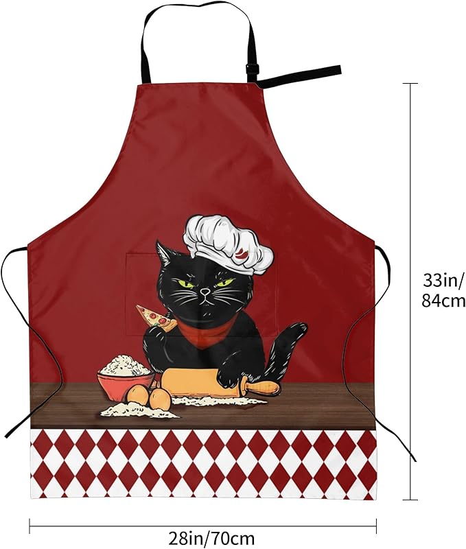 Apron with Pockets Aprons for Women Men Kitchen Chef Apron for Cooking Gardening Server Waitress Painting
