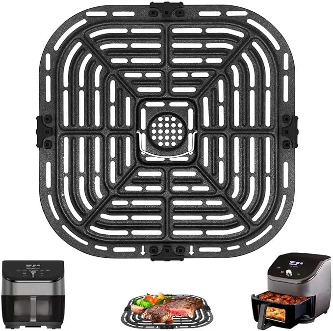 GXF Air Fryer Accessories for Instant Vortex Plus 6QT Clear Cook Air Fryer Instant Vortex Plus 6QT Air Fryer air fryer accessories Non-Stick replacement Parts Grill Pan Plate Rack Tray Crisper Plate